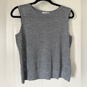 St. John Sports Wool-viscose Netted sleeveless top